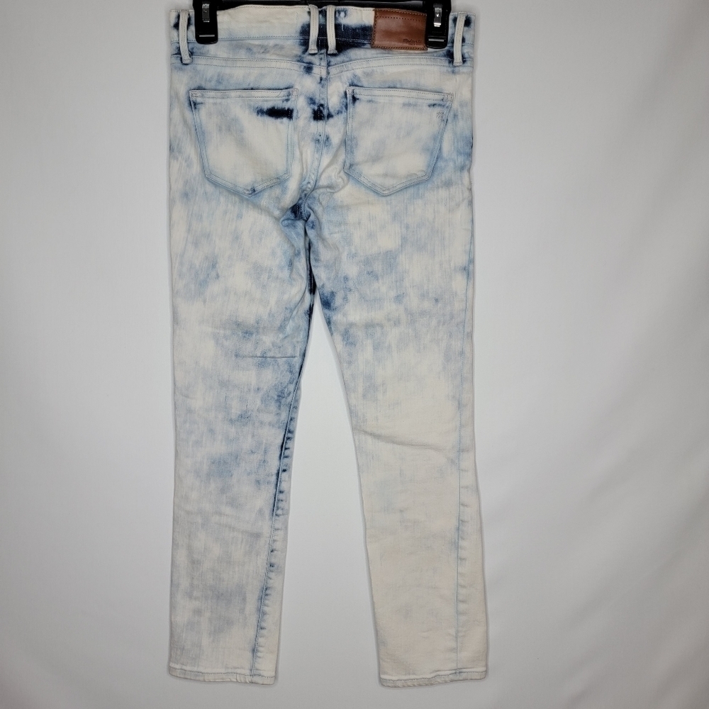 Madewell Light Storm Acid Wash Crop Skinny Jeans - Picture 12 of 14
